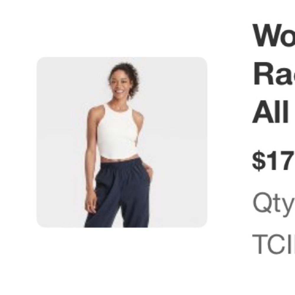 Target High Neck Racerback Cropped Tank Top